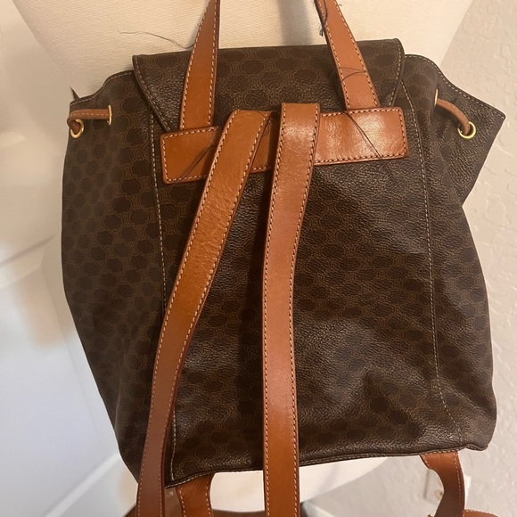 Vintage Celine brown leather backpack - Picture 5 of 8